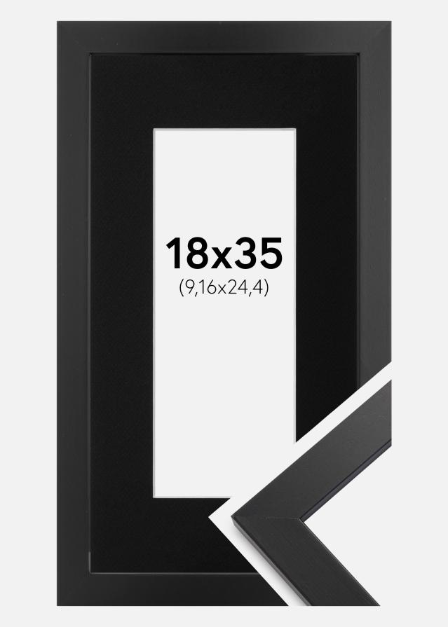 Keret Black Wood 18x35 cm - Paszpartu Fekete 4x10 inches