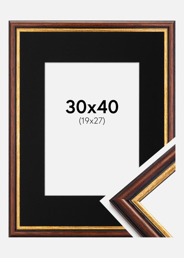 Keret Siljan Barna 30x40 cm - Paszpartu Fekete 20x28 cm