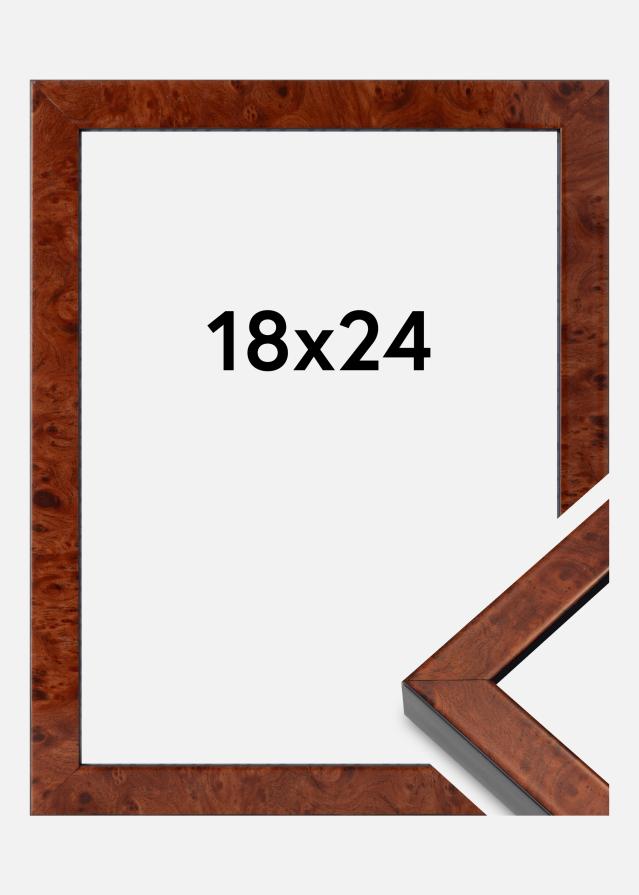 Keret Hermes Akrilüveg Burr Walnut 18x24 cm