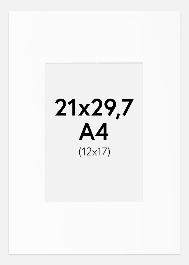 Paszpartu Fehér Standard Fehér él A4 21x29,7 cm (12x17)