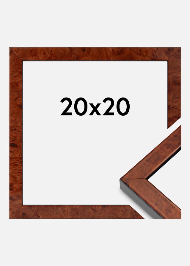 Keret Hermes Akrilüveg Burr Walnut 20x20 cm