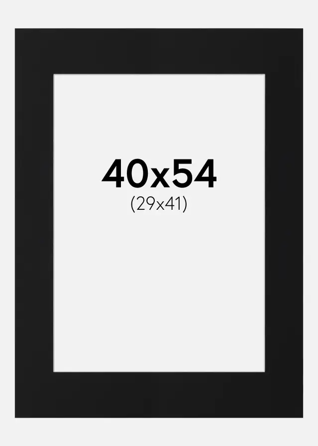 Paszpartu Fekete Standard (Fehér Mag) 40x54 cm (29x41)