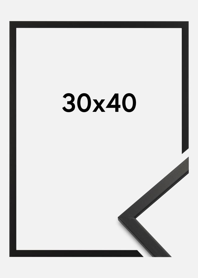 Keret Edsbyn Fekete Prémium Tükröződésmentes 30x40 cm