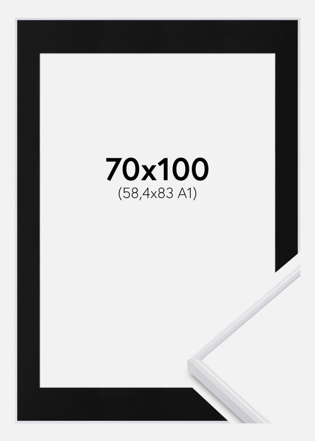 Keret Visby Fehér 70x100 cm - Paszpartu Fekete 59,4x84 cm (A1)