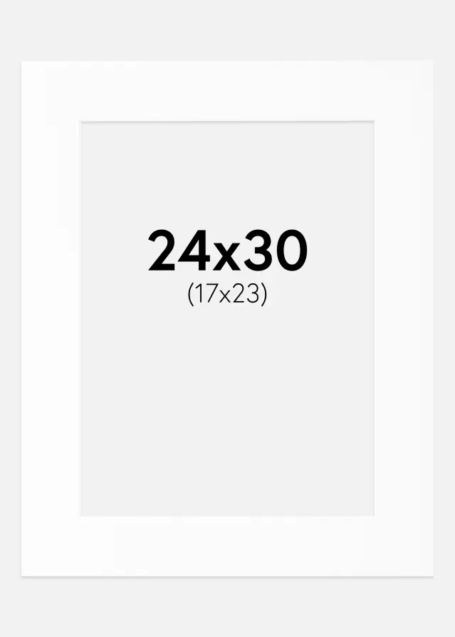 Paszpartu Fehér Standard Fehér él 24x30 cm (17x23)