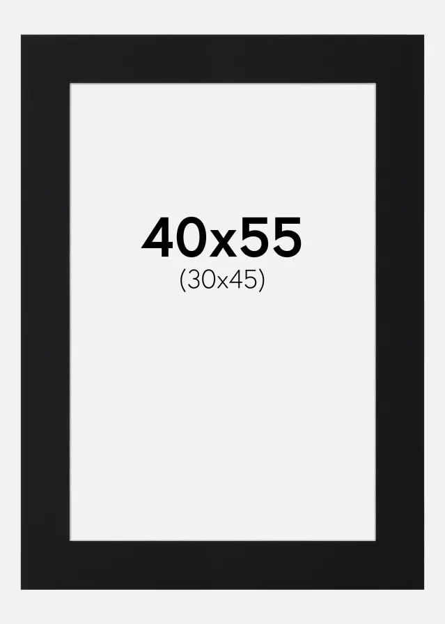 Paszpartu Fekete Standard (Fehér Mag) 40x55 cm (30x45)