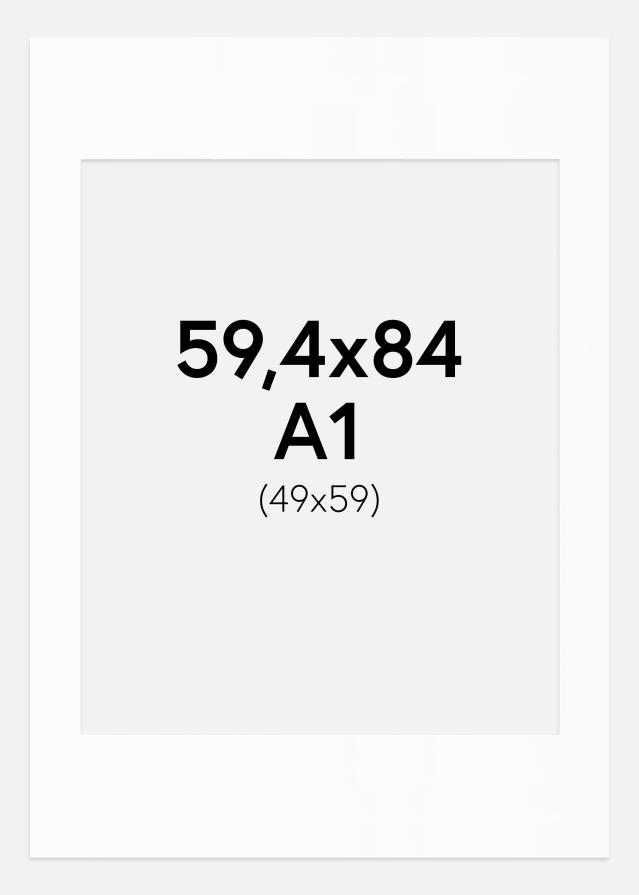 Paszpartu Fehér Standard Fehér él A1 59,4x84,1 cm (49x59)