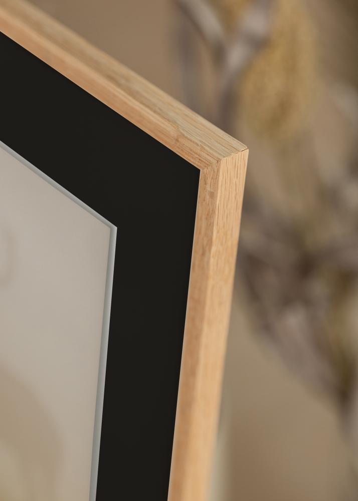 Keret Vékony Tölgy 20x30 cm - Paszpartu Fekete 15x21 cm (A5)