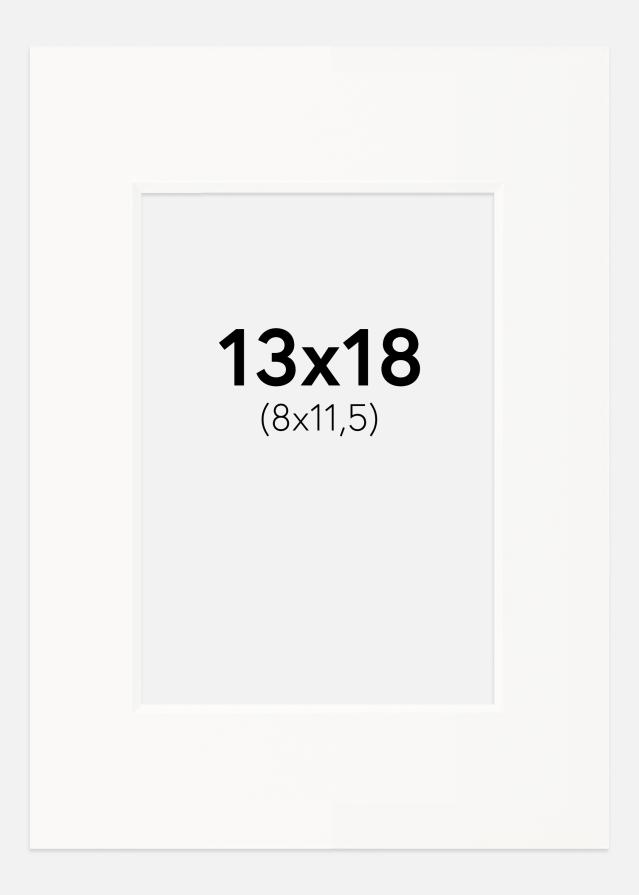 Paszpartu Piszkosfehér Fehér él 13x18 cm (8x11,5)