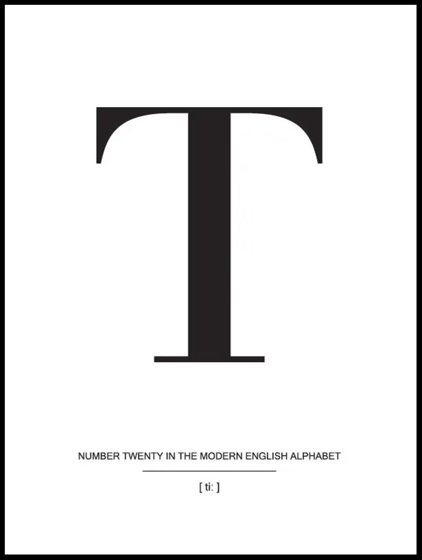 Letter T Poszter