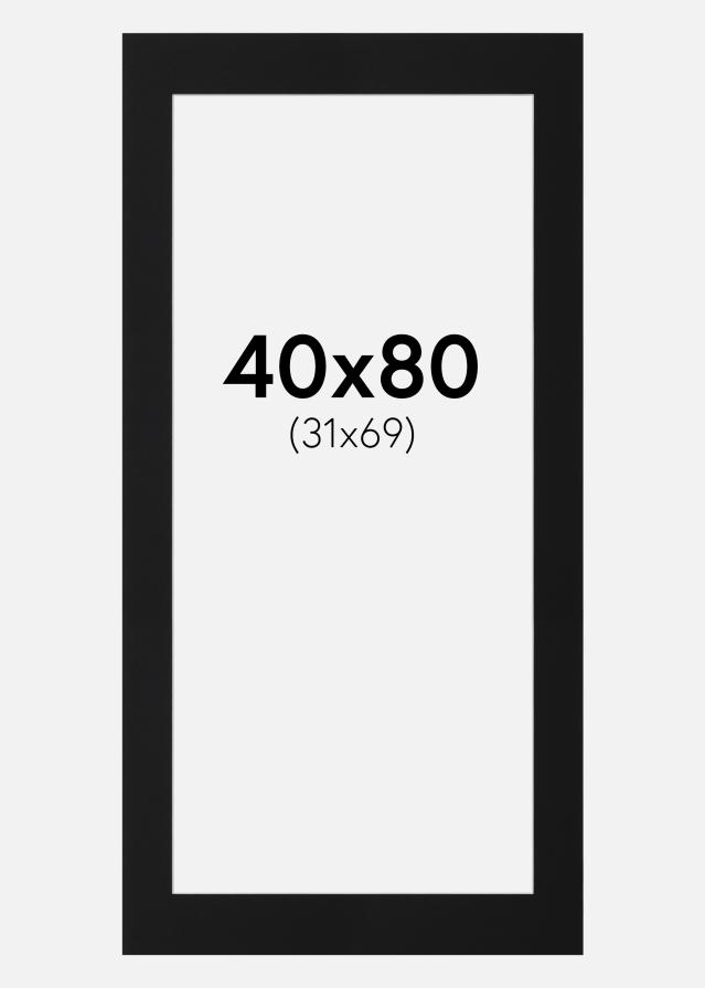 Paszpartu Fekete Standard (Fehér Mag) 40x80 cm (31x69)