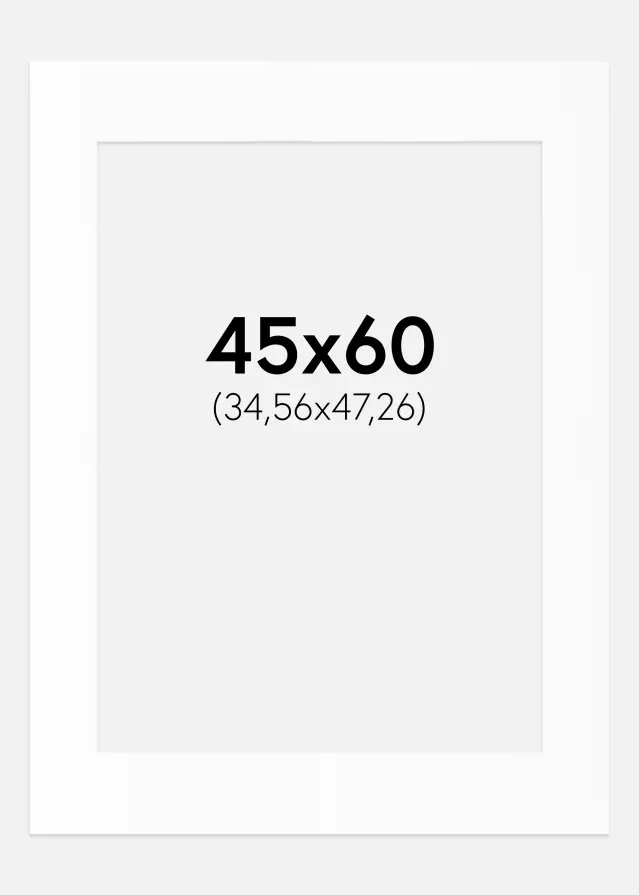 Paszpartu Standard fehér (fehér mag) 45x60 cm (34,56x47,26)