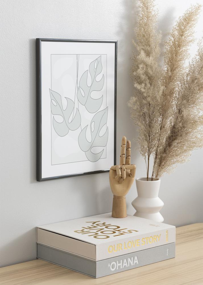 Keret New Lifestyle Sötétszürke 30x40 cm - Paszpartu Fekete 21x29,7 cm (A4)