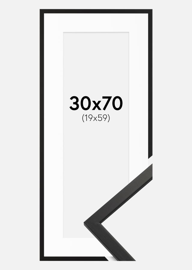 Keret Edsbyn Fekete 30x70 cm - Paszpartu Fehér 20x60 cm