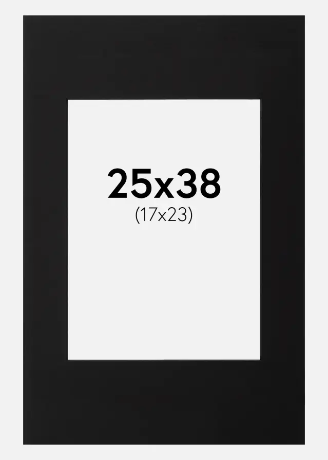 Paszpartu Fekete Fekete él 25x38 cm (17x23)