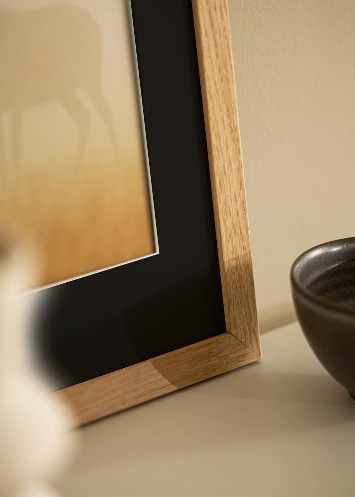 Keret Trendline Tölgy 30x40 cm - Paszpartu Fekete 20x28 cm