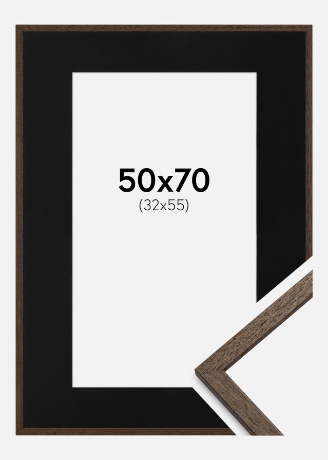 Keret Edsbyn Dió 50x70 cm - Paszpartu Fekete 33x56 cm