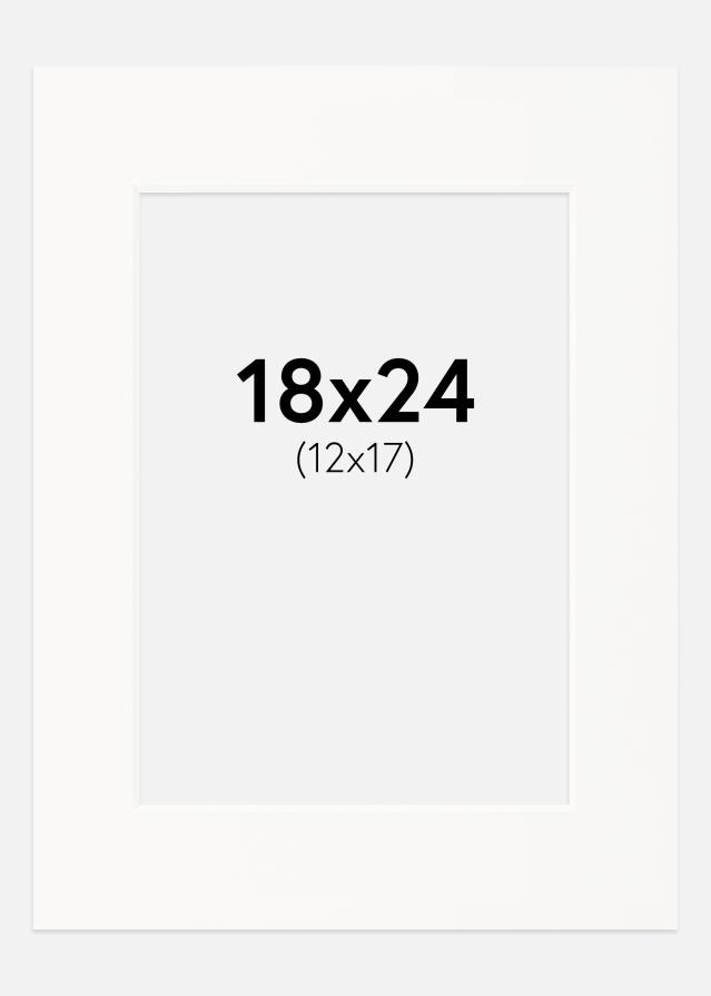 Paszpartu Piszkosfehér Fehér él 18x24 cm (12x17)