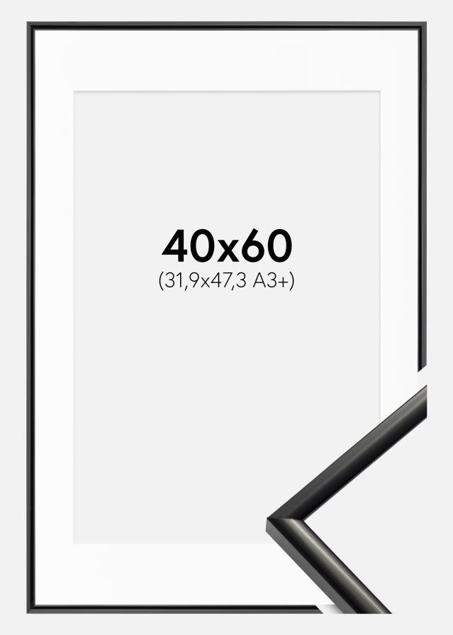 Keret New Lifestyle Fekete 40x60 cm - Paszpartu Fehér 32,9x48,3 cm (A3+)