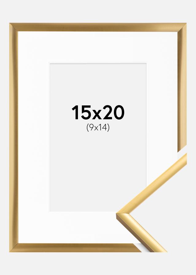 Keret New Lifestyle Shiny Gold 15x20 cm - Paszpartu Fehér 10x15 cm