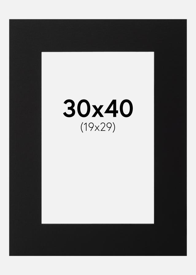 Paszpartu Fekete Fekete él 30x40 cm (19x29)