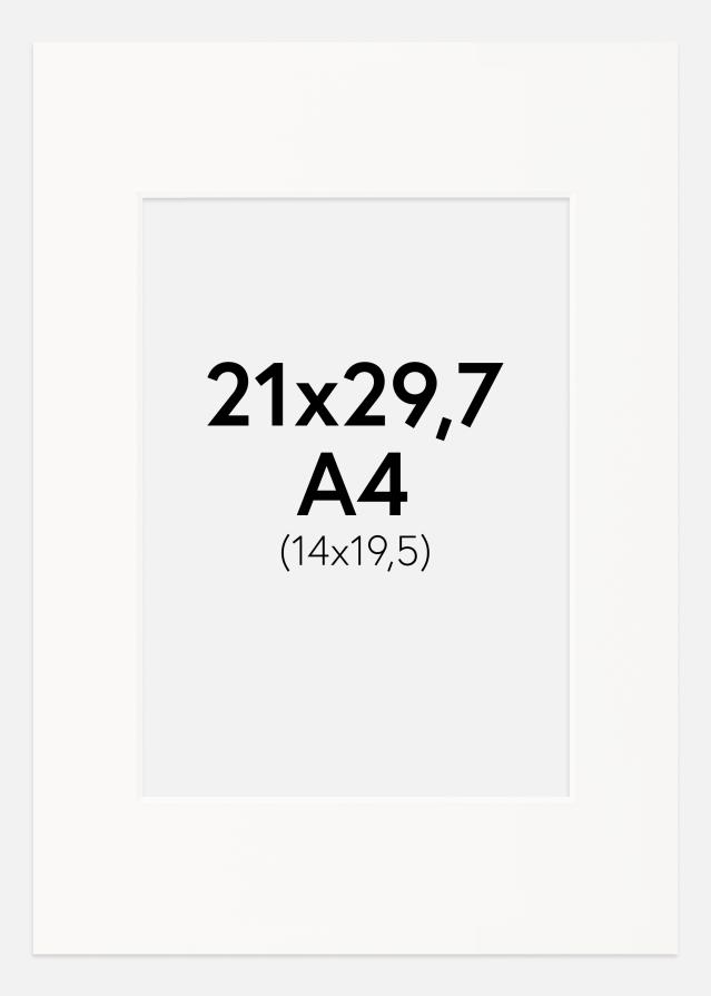 Paszpartu Piszkosfehér Fehér él 21x29,7 cm (14x19,5)