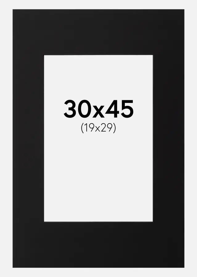 Paszpartu Fekete Fekete él 30x45 cm (19x29)