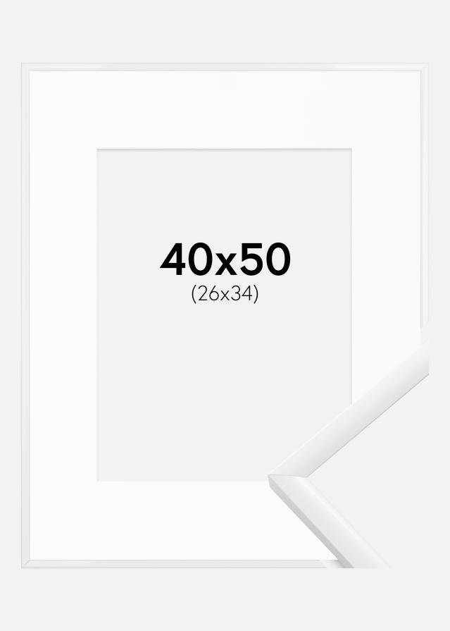 Keret New Lifestyle Fehér 40x50 cm - Paszpartu Fehér 27x35 cm