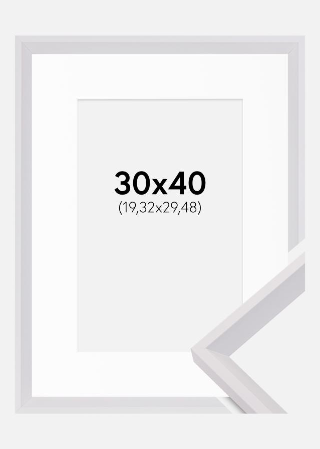 Keret Globe Fehér 30x40 cm - Paszpartu Fehér 8x12 inches