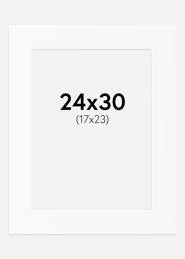 Paszpartu Piszkosfehér Fehér él 24x30 cm (17x23)