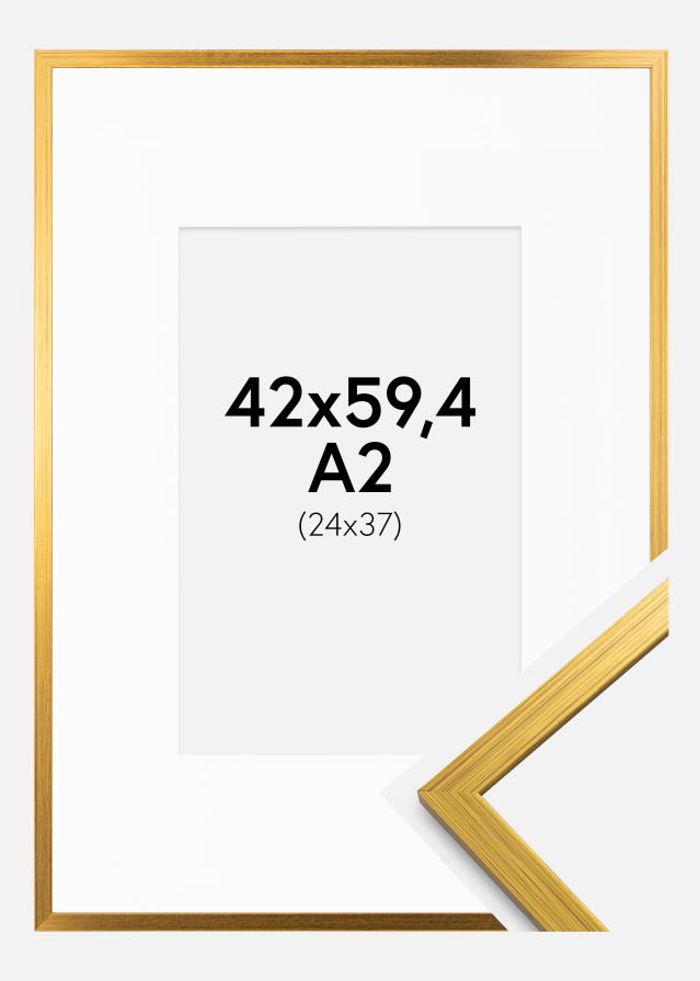 Keret Edsbyn Arany 42x59,4 cm (A2) - Paszpartu Fehér 25x38 cm