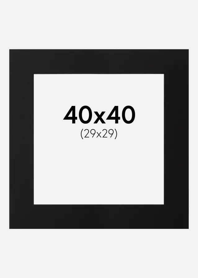 Paszpartu Fekete Fekete él 40x40 cm (29x29)