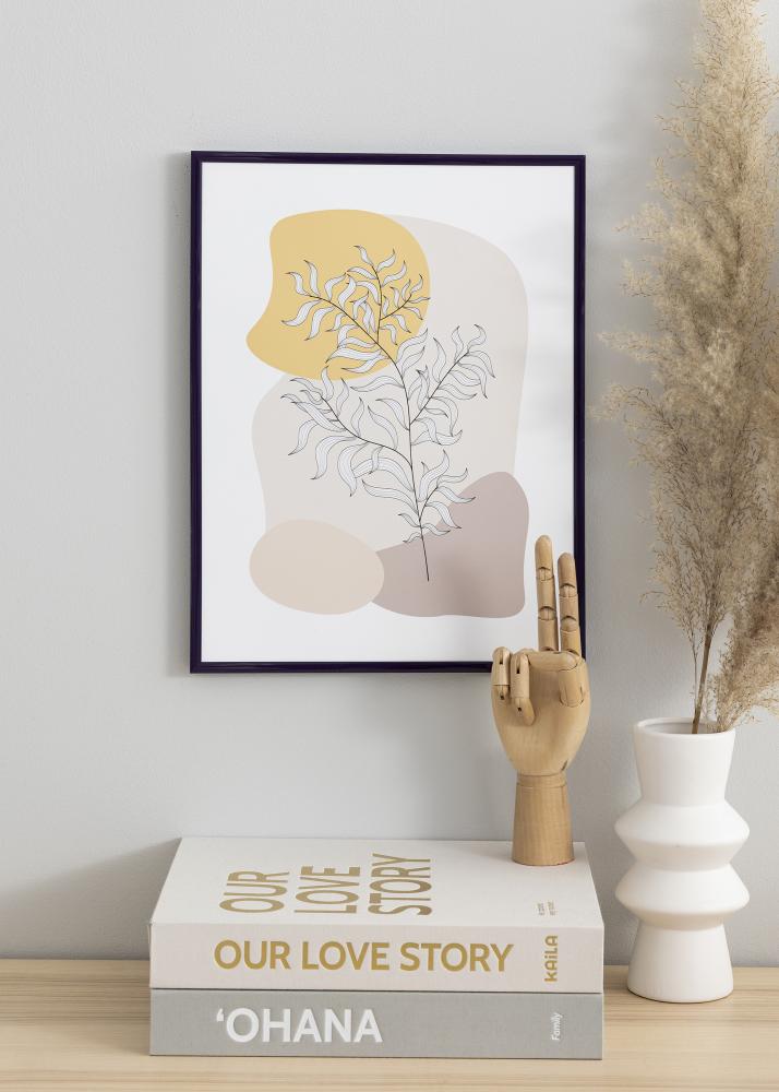 Keret New Lifestyle Sötétlila 30x40 cm - Paszpartu Fekete 21x29,7 cm (A4)