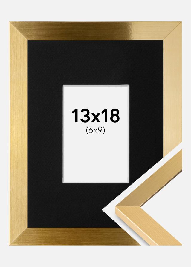 Keret Selection Arany 13x18 cm - Paszpartu Fekete 7x10 cm