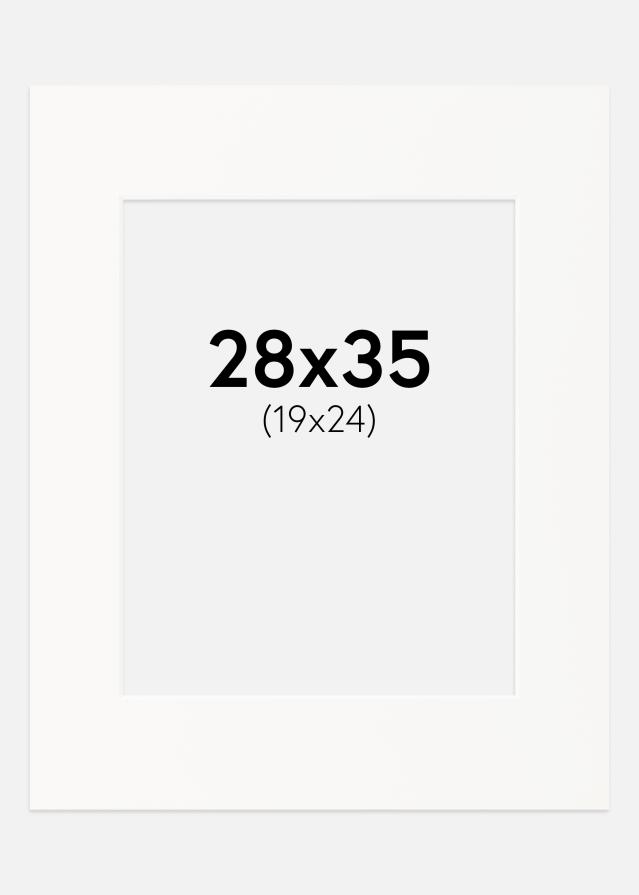 Paszpartu Piszkosfehér Fehér él 28x35 cm (19x24)