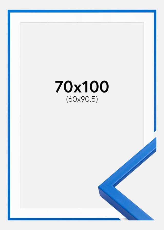 Keret E-Line Kék 70x100 cm - Paszpartu Fehér 61x91,5 cm