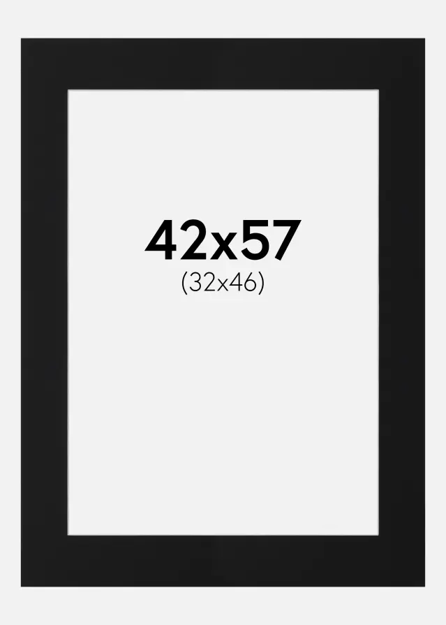 Paszpartu Fekete Standard (Fehér Mag) 42x57 cm (32x46)