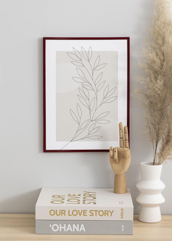 Keret New Lifestyle Sötétpiros 30x40 cm - Paszpartu Fekete 20x30 cm