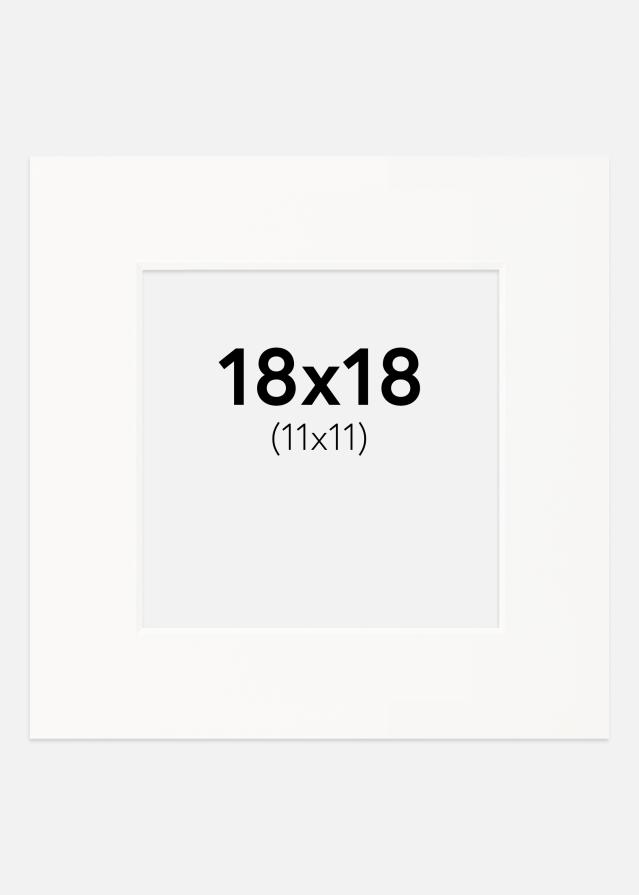 Paszpartu Piszkosfehér Fehér él 18x18 cm (11x11)