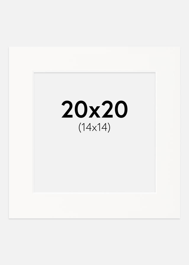 Paszpartu Piszkosfehér Fehér él 20x20 cm (14x14)