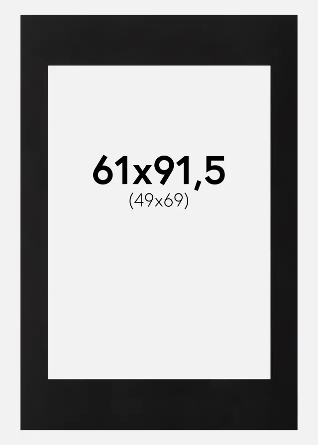 Paszpartu Fekete Fekete él 61x91,5 cm (49x69)