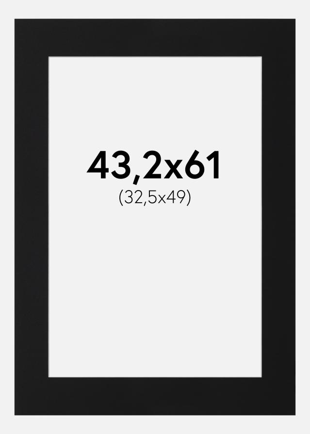 Paszpartu Fekete Standard (Fehér Mag) 43,2x61 cm (32,5x49)