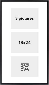 Edsbyn Kollázs keret XIX Fekete - 3 Képek (18x24 cm)