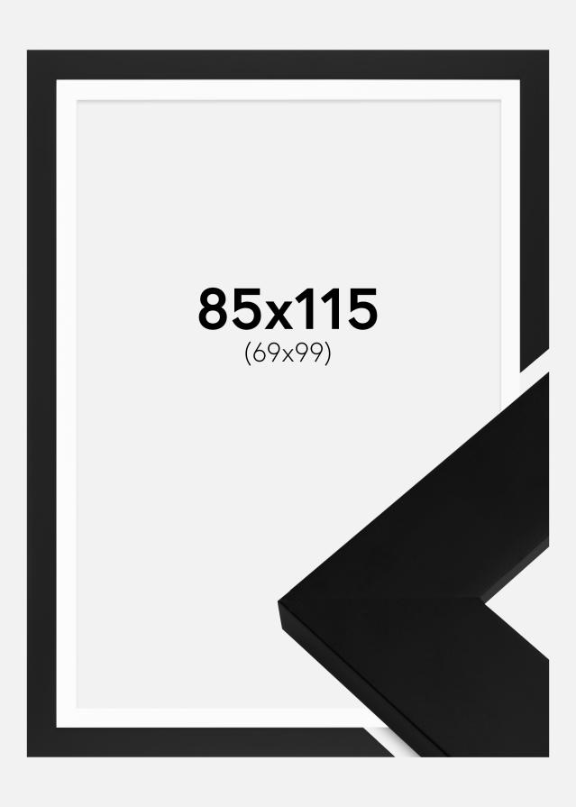 Härjedalen Fekete 85x115 cm - Paszpartu Fehér 70x100 cm