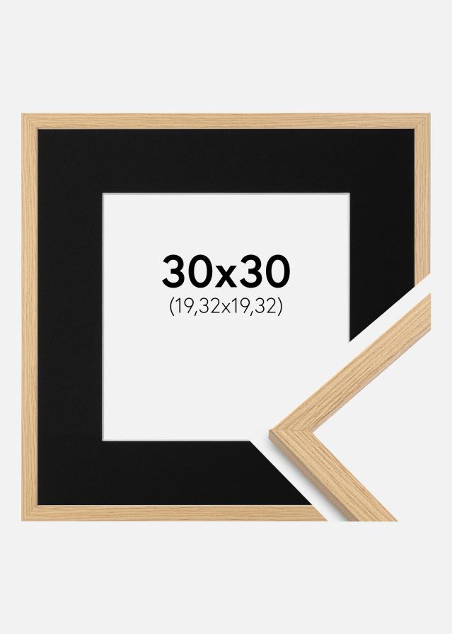 Keret Galant Tölgy 30x30 cm - Paszpartu Fekete 8x8 inches