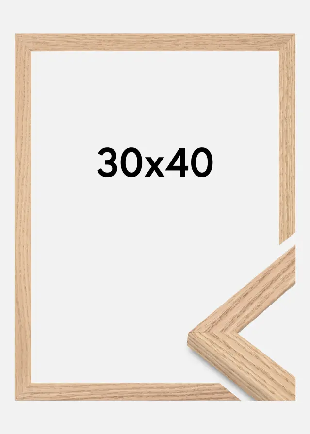 Keret Tidlös Akrilüveg Tömör Tölgy 30x40 cm