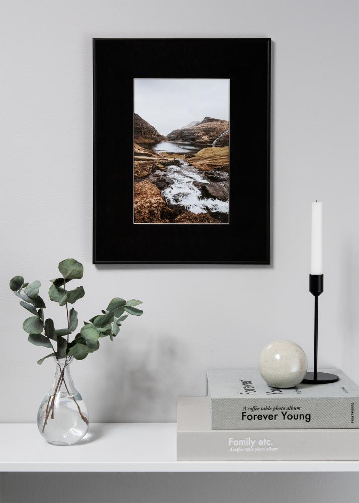 Paszpartu XL Fekete Fehér él 40x50 cm (20x28,7 - A4)