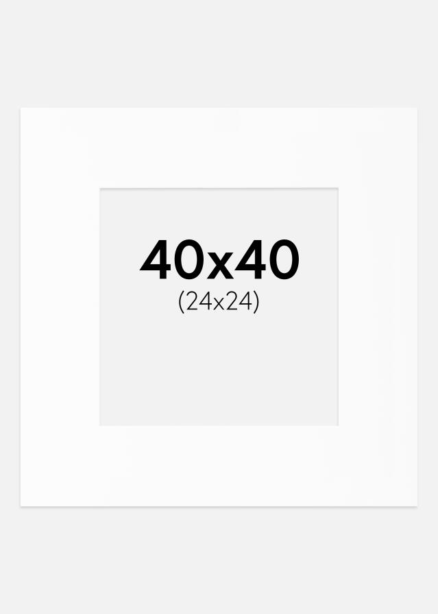 Paszpartu Fehér Standard Fehér él 40x40 cm (24x24)