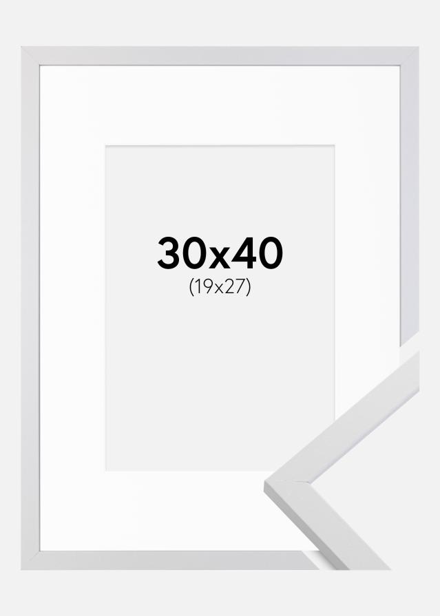 Keret Trendy Fehér 30x40 cm - Paszpartu Fehér 20x28 cm