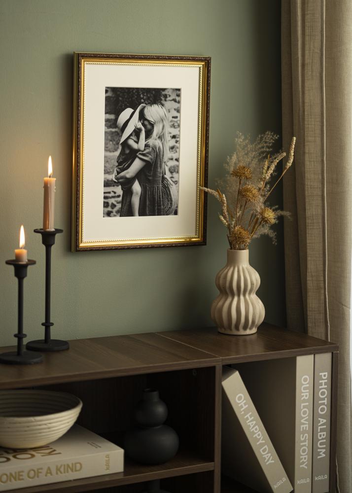 Paszpartu Piszkosfehér Fehér él 50x60 cm (39x49)